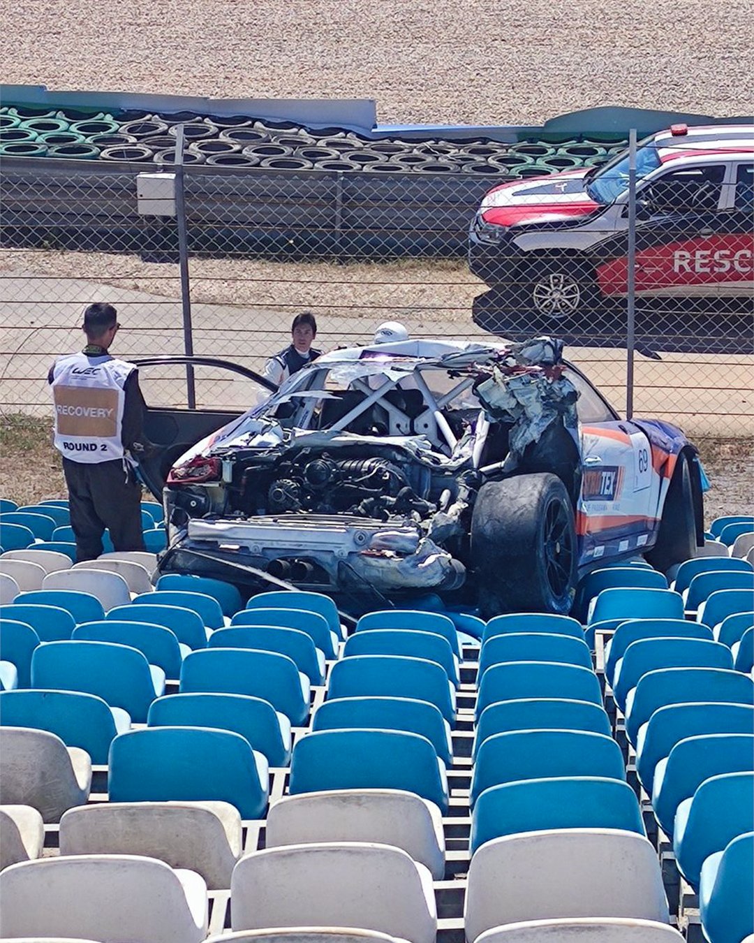 Las fotos del insólito accidente en las tribunas de Portimão: 3.jpeg